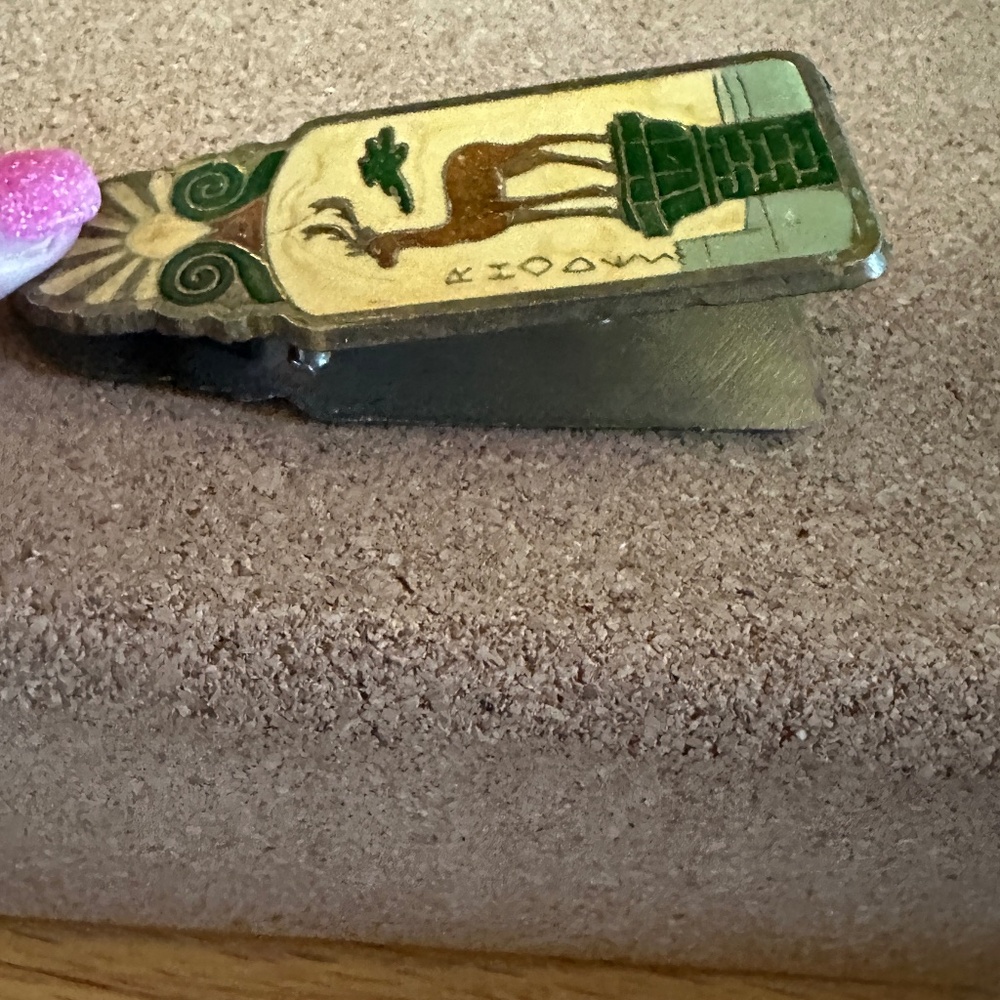 Vintage Paperclip from Rhodes Greece Brass Deer Birds - Picture 7 of 14